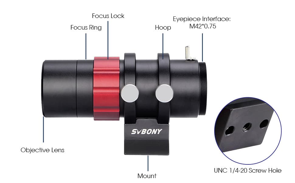 SV165 30mm Guide Scope for Astrophotography SV165 30mm Guide Scope for Astrophotography