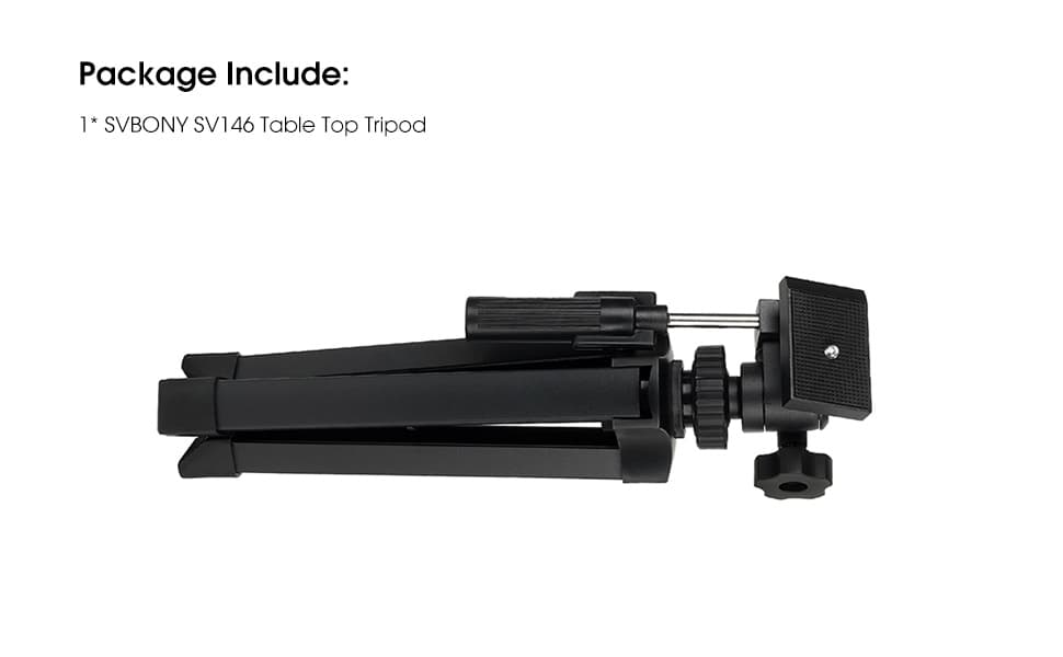 Package Include of SV146 Table Top Tripod Package Include of SV146 Table Top Tripod