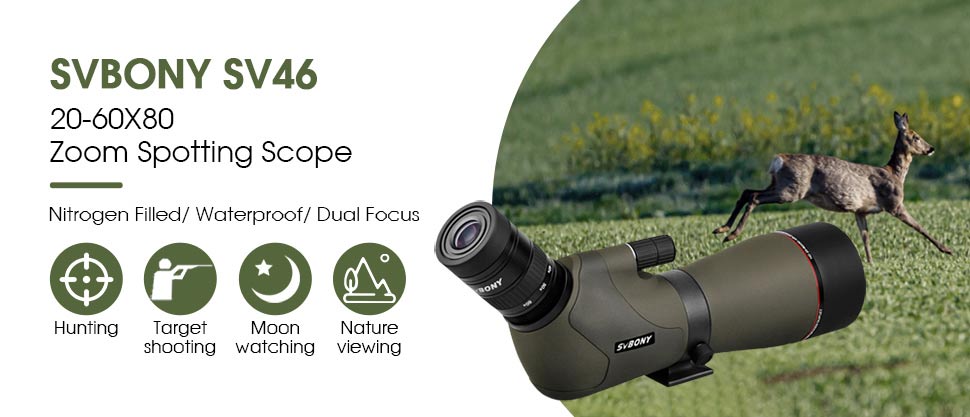 SVBONY SV46 20-60X80 Zoom Spotting Scope