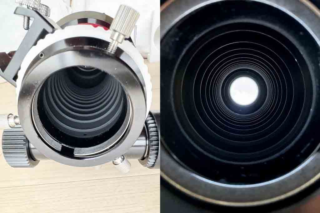 Inside the SV550 telescope