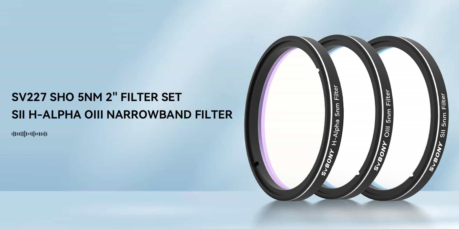 Kit Filtri Svbony SV227 1.25” – OIII, H-Alpha, SII A Banda Stretta Per Astronomia – Per Nebulose E Cielo Profondo