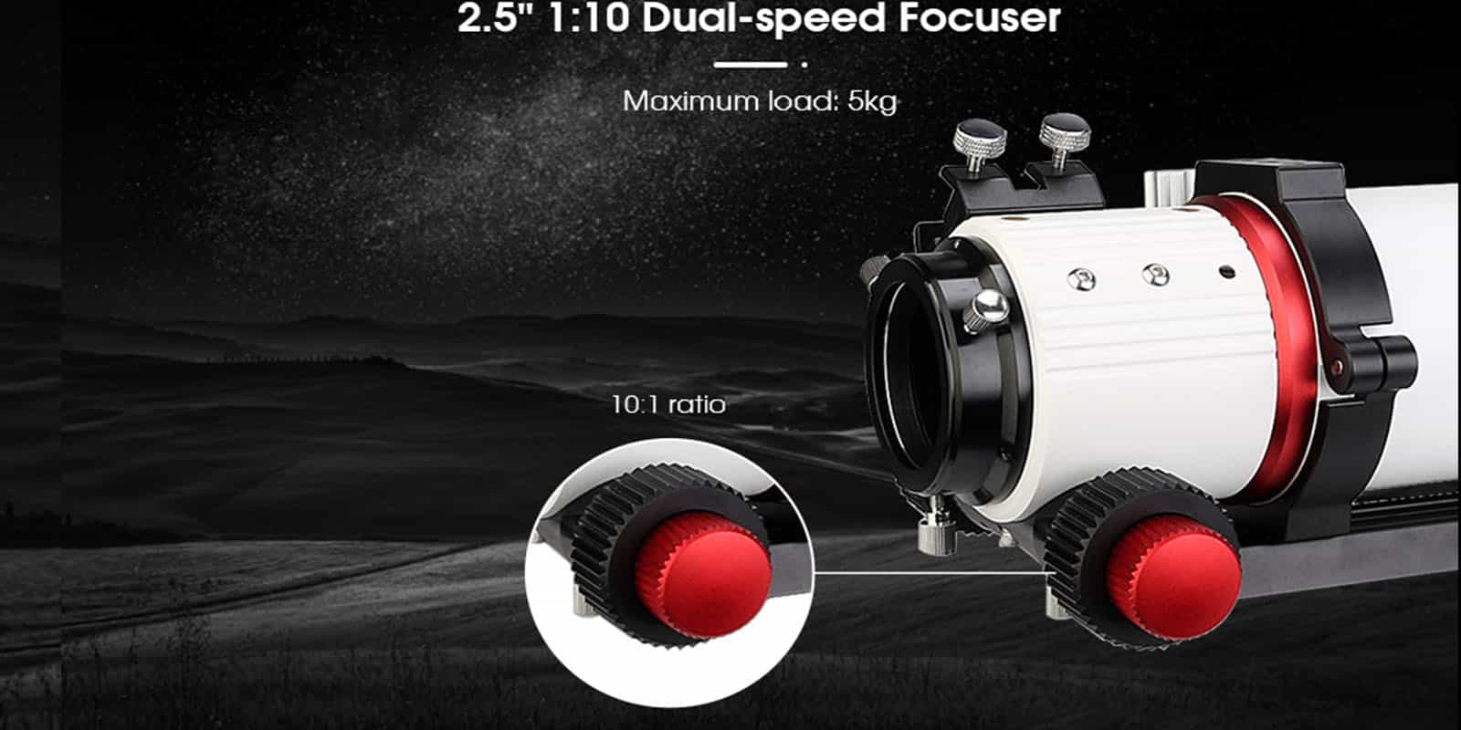 svbony sv550 80 apo triplet refractor set for visual observation