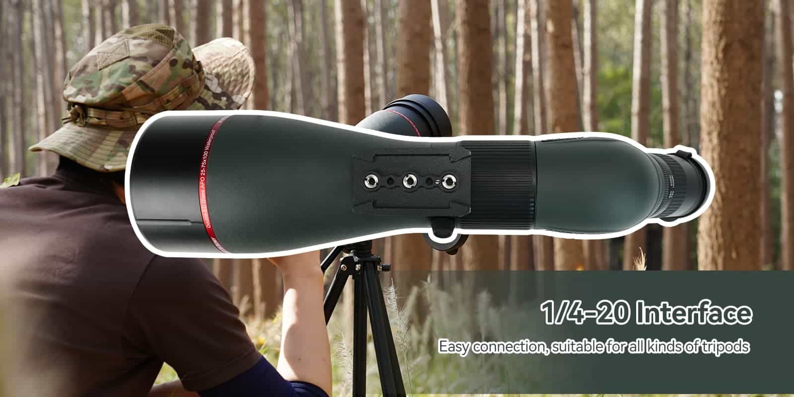 SA401 APO Apochromatic 25-75X100 Double ED Glasses Spotting Scope