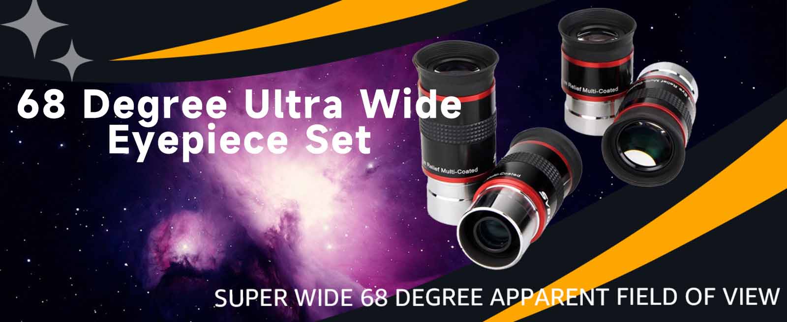 SVBONY 68° Ultra Wide Angle 6mm Eyepiece - 1.25 FMC Long Eye Relief Telescope