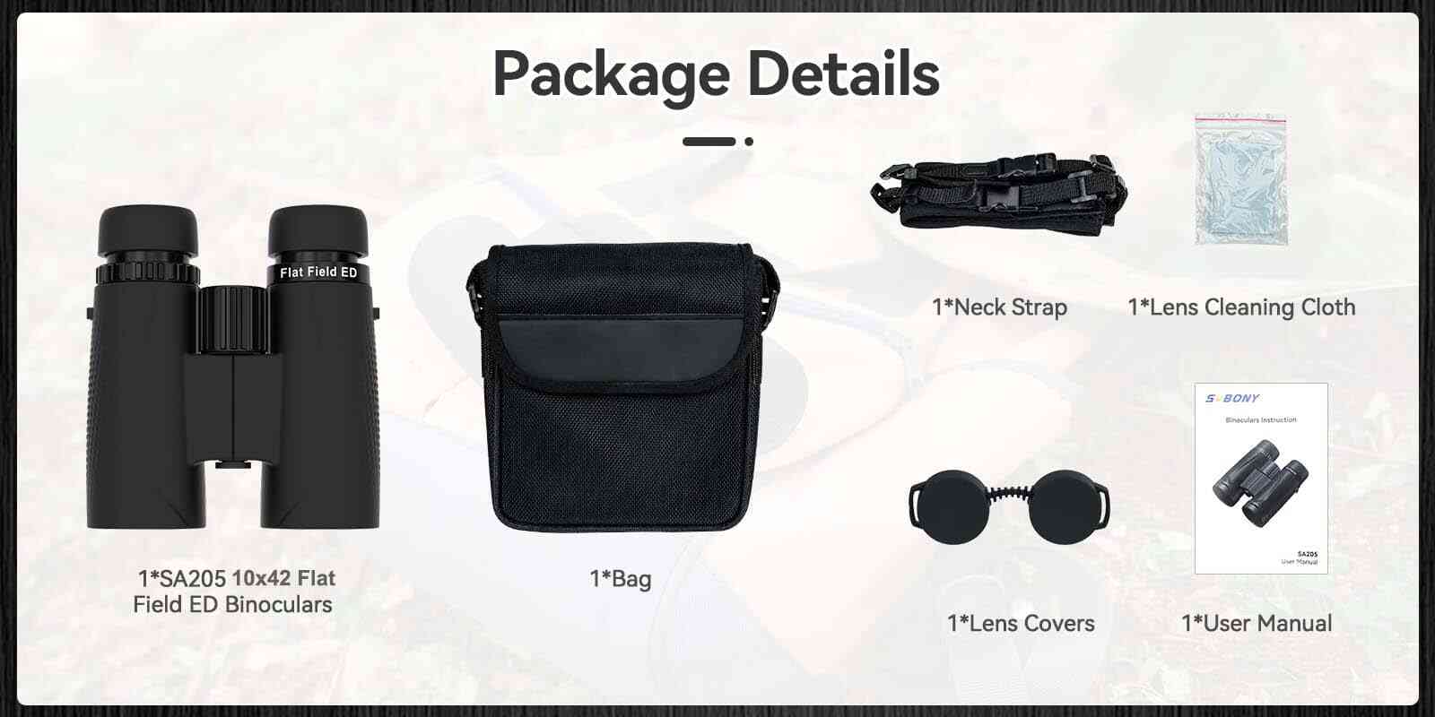 SA205 10x42 ED Flat-field Binoculars BaK-4 Prism.jpg SA205 10x42 ED Flat-field Binoculars BaK-4 Prism.jpg