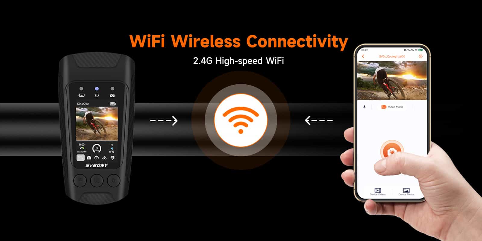 bike dashcam wifi connection camera